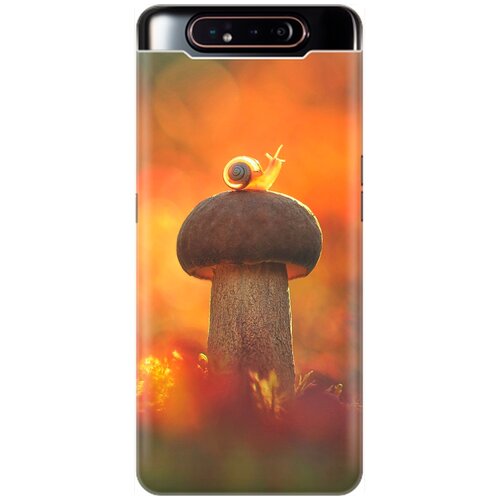 фото Силиконовый чехол на samsung galaxy a80 / a90 / самсунг а80 / а90 с принтом "улитка и гриб" re:pa