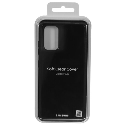 фото Чехол-накладка для samsung galaxy a32 soft clear cover black ef-qa325tbegru