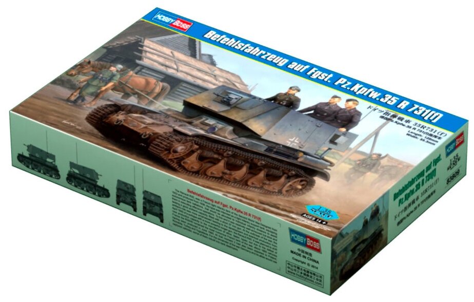 HobbyBoss Немецкая САУ Befehlsfahrzeug auf Fgst. Pz.Kpfw.35 R 731(f) 1/35 Модель для сборки