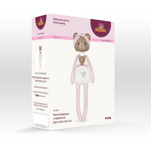 Набор для шитья (изготовления) куклы (игрушки) Miadolla MD-0367 Мама Медведица и медвежонок