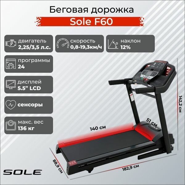 Беговая дорожка Sole Fitness F60