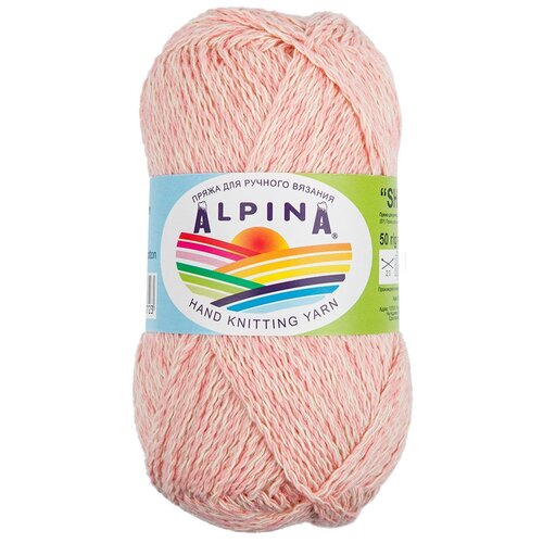Пряжа Alpina SHEBBY 100% хлопок №07 кремовый-коралловый - 10 мотков по 50 г пряжа alpina shebby 100% хлопок 05 сиреневый розовый 10 мотков по 50 г