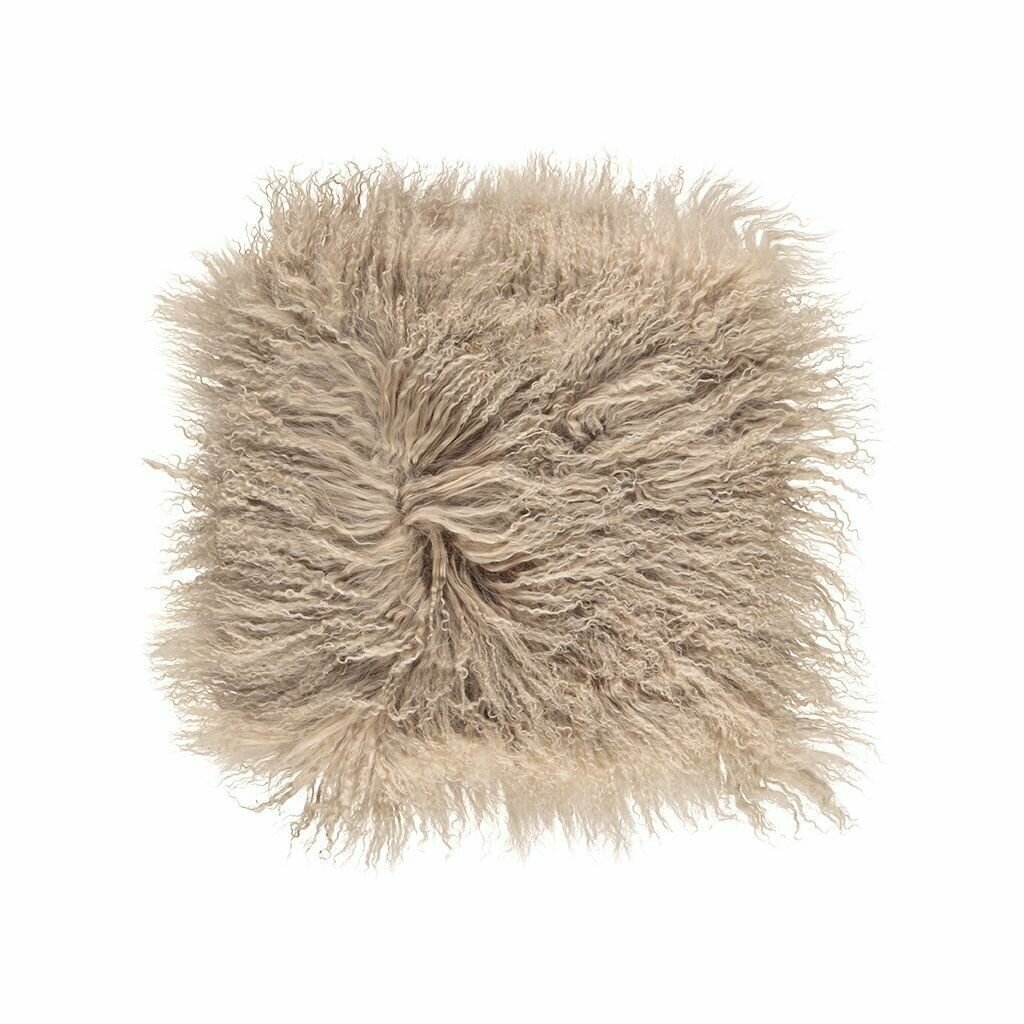 Подушка Natures Collection Tibetan Warm Sand мех тибетской козы 40x40 длина 10-15 см