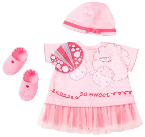 Zapf Creation Комплект одежды для куклы Baby Annabell 700198 розовый