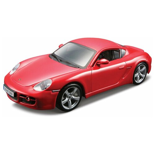 Легковой автомобиль Bburago Porsche Cayman S (18-43003) 1:32, 12.5 см, красный