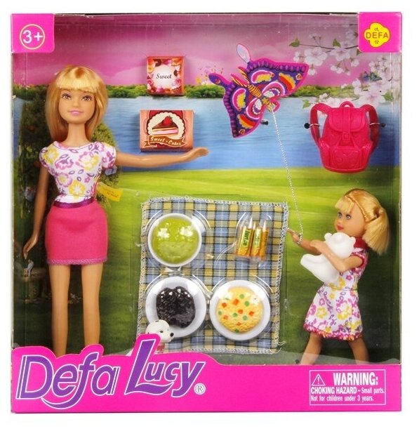Кукла 8282 На пикнике с аксесс. Defa Lusy