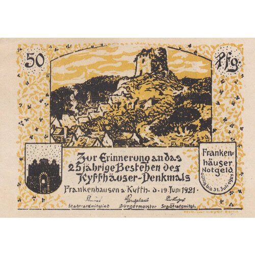 Германия (Веймарская Республика) Бад-Франкенхаузен-Кифхойзер 50 пфеннигов 1921 г. (Вид 4) (4)