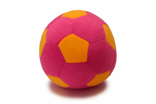 Мягкая игрушка Magic Bear Toys Мяч цвет розовый/желтый диаметр 23 см