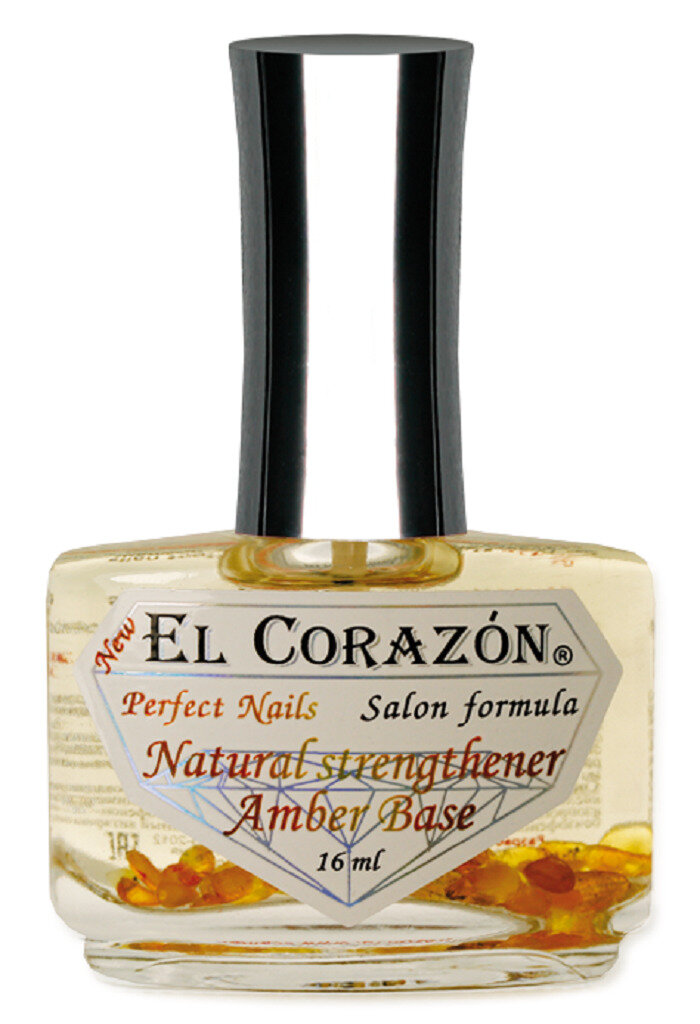 EL Corazon Perfect Nails №436 Выравнивающая база под лак с янтарной кислотой "Natural strengthener Amber Base" 16 мл