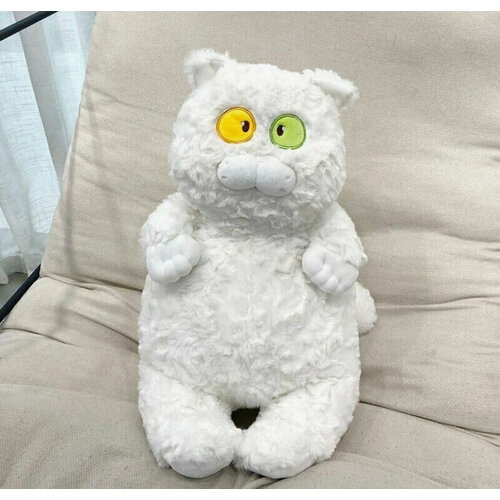 фото Мягкая игрушка кот-обормот\ кот обнимашка, 45 см, белый китай