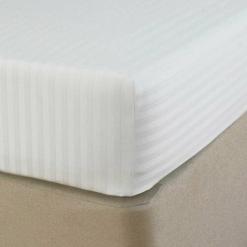 Простыня на резинке 160*200 см из сатина премиум (100 % хлопок)