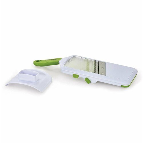 Регулируемый слайсер Barazzoni Domestic Hand Tools Mandoline 31 см нержавеющая сталь нейлон цвет белый-зеленый 8170005 3039₽