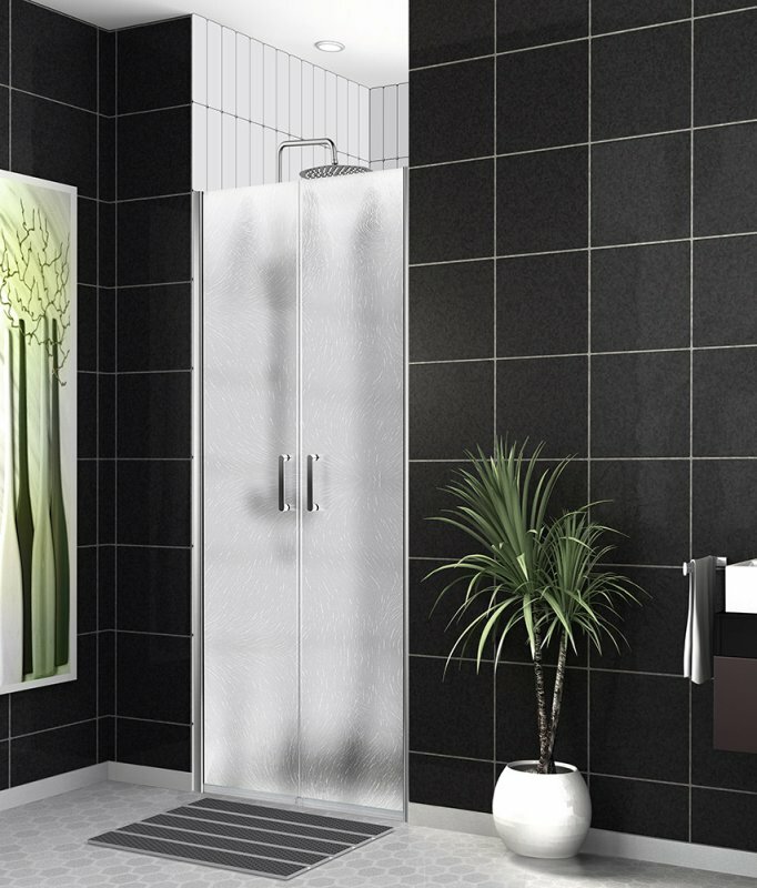 Душевая дверь в нишу BelBagno Uno 60x190 UNO-B-2-60-P-Cr стекло рифленое, профиль хром