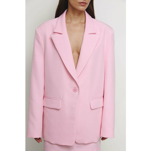 Пиджак Charmstore, оверсайз, размер M/L, розовый