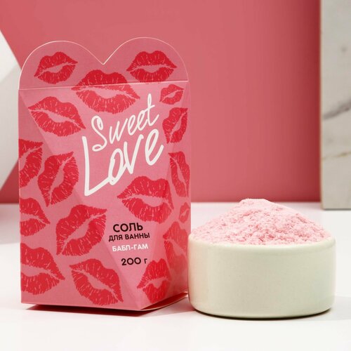 Cоль для ванны «Sweet love», 200 г, аромат бабл-гам, чистое счастье cоль для ванны sweet love 200 г аромат бабл гам чистое счастье