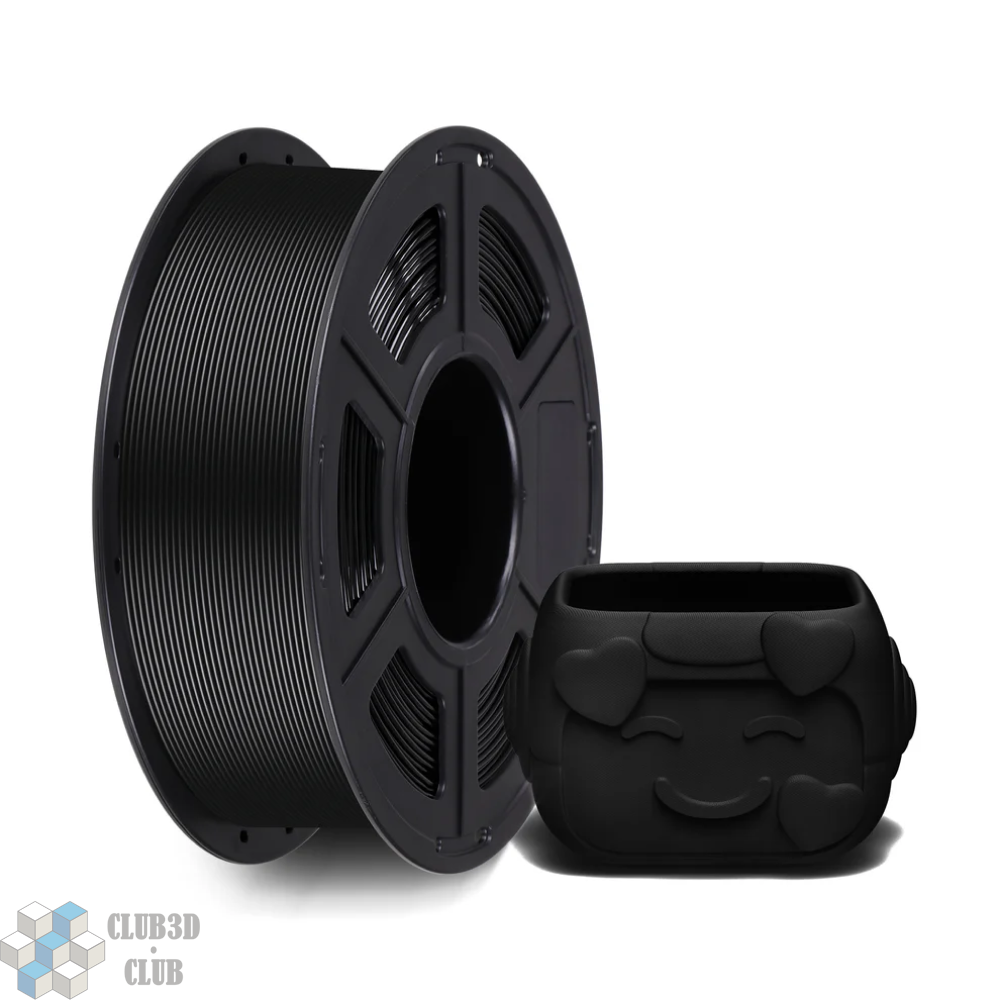 PETG пластик (Filament Пруток) CLUB3D Base - Черный (Black) 1KG (175мм)