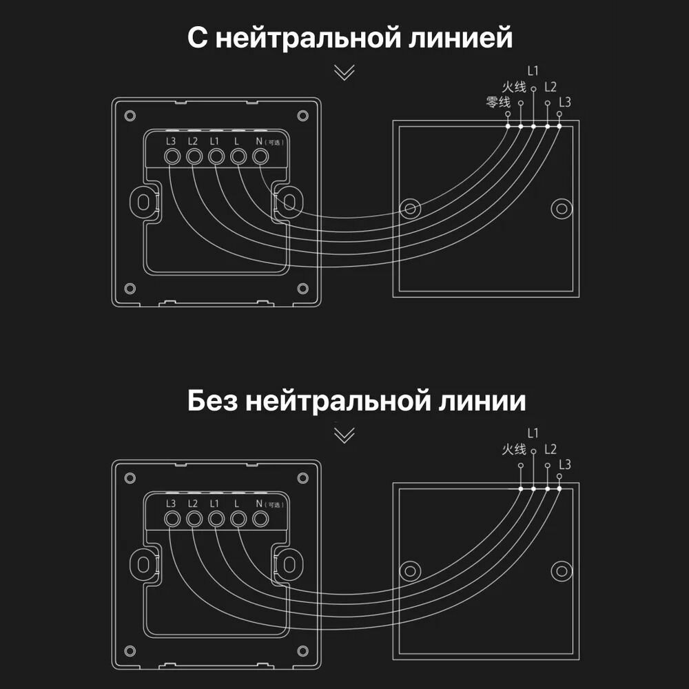 Схема подключения умного выключателя к другим устройствам Xiaomi через Mi Home
