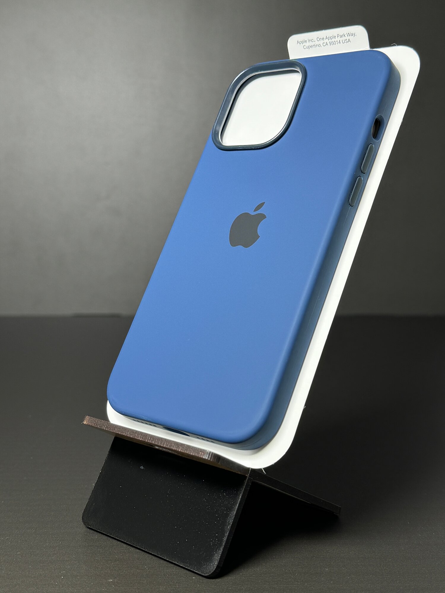 Чехол Silicone Case Abyss Blue для iPhone 13 Pro Max Magsafe, Силикон, Противоударный