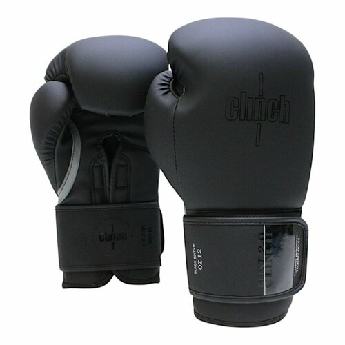 Боксерские перчатки Clinch Mist 2.0 черные, 10 унций