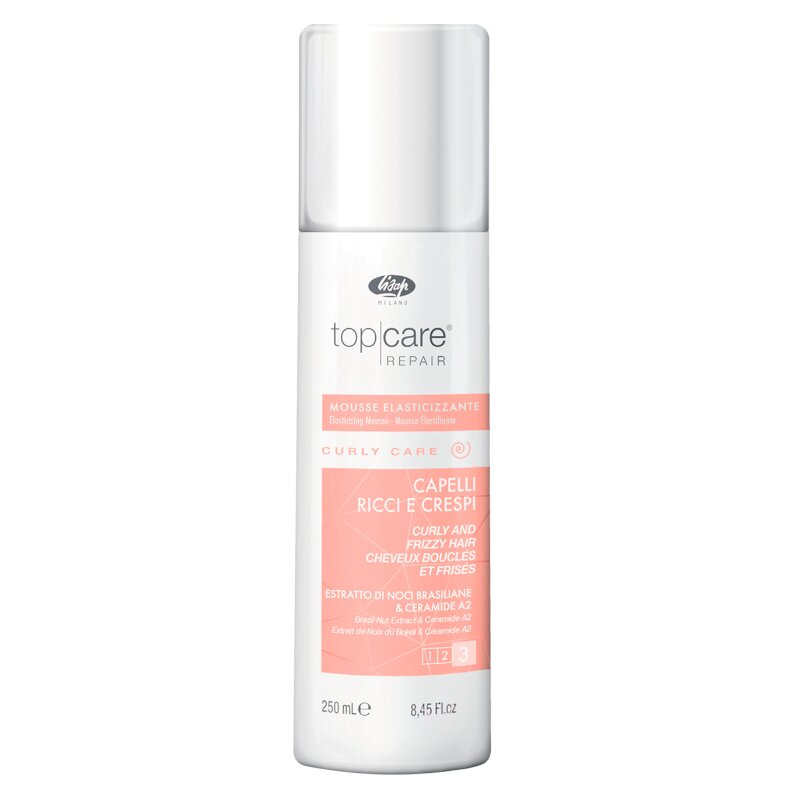 Разглаж. мусс для вьющихся волос Тор Care Repair Elasticising Mousse Curly and Frizzy Hair (170055000, 100 мл) Lisap Milano - фото №1
