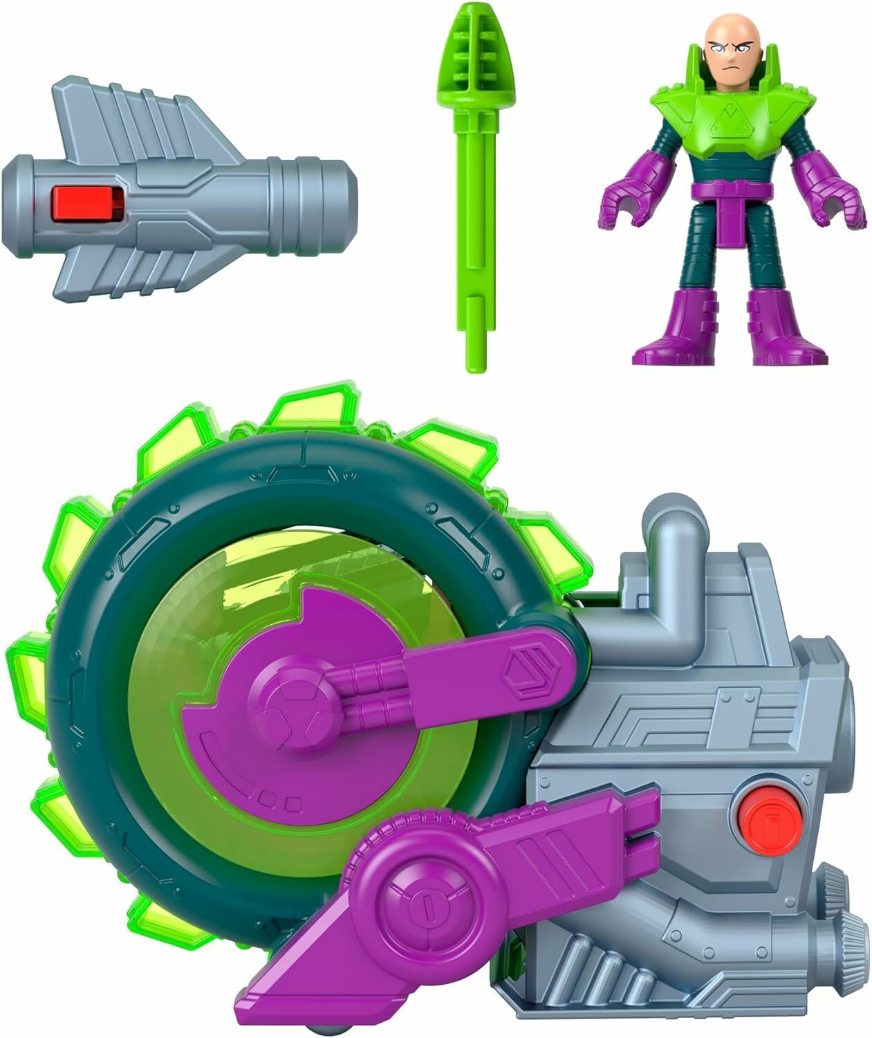 Игровой набор Fisher-Price Imaginext DC Super Friends - Транспортное средство и фигурка суперзлодея Лекса Лютора - HVY17 — фото 1