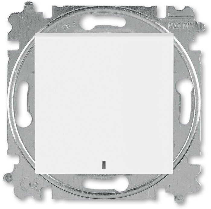 Кнопочный выключатель ABB Levit 3559H-A91447, с подсветкой, белый / ледяной 3559H-A91447 01W