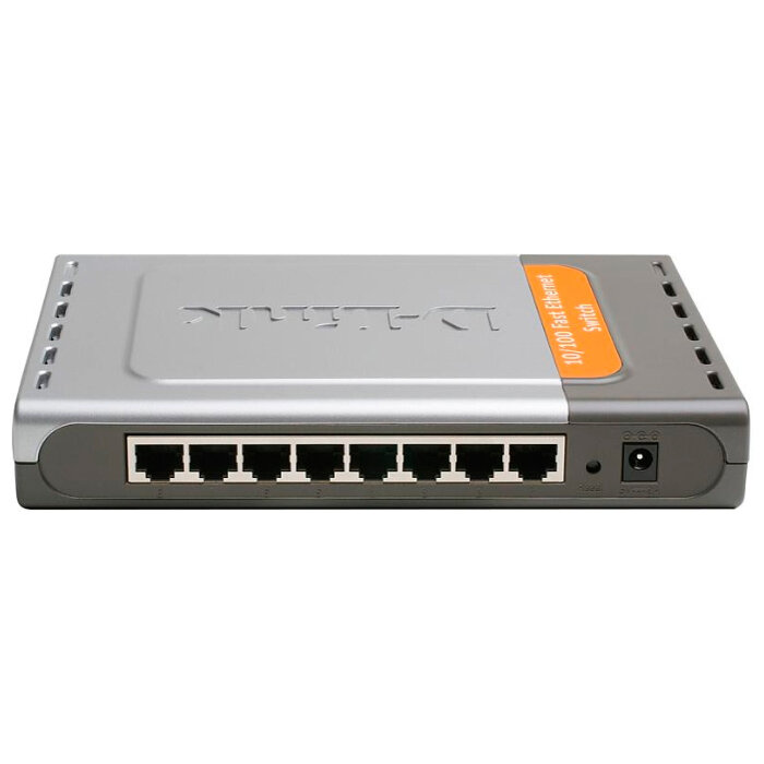Коммутатор D-Link Smart DES-2108, 8 LAN-портов, скорость 100Mbps управляемый