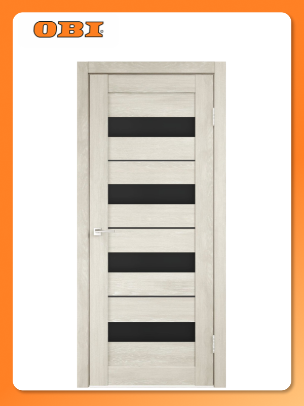 Межкомнатная дверь Бавария остекленная Дуб шале капучино 80х200 см