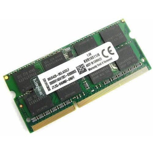 Kingston SO-DIMM DDR3 8 Гб 1600 МГц PC3-12800 KVR16S118 для ноутбука 159000₽