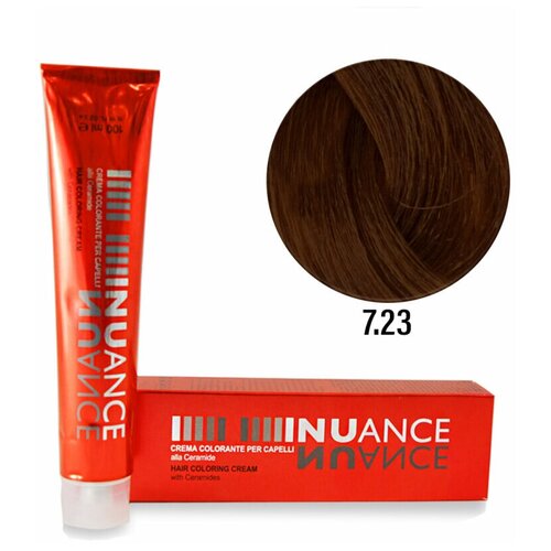 PUNTI DI VISTA Nuance Крем-краска для волос с керамидами 7.23 карамель , 100 мл