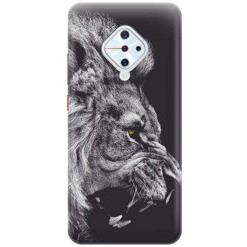 фото Cиликоновый чехол на vivo v17 / виво в17 с принтом "морда льва" gosso