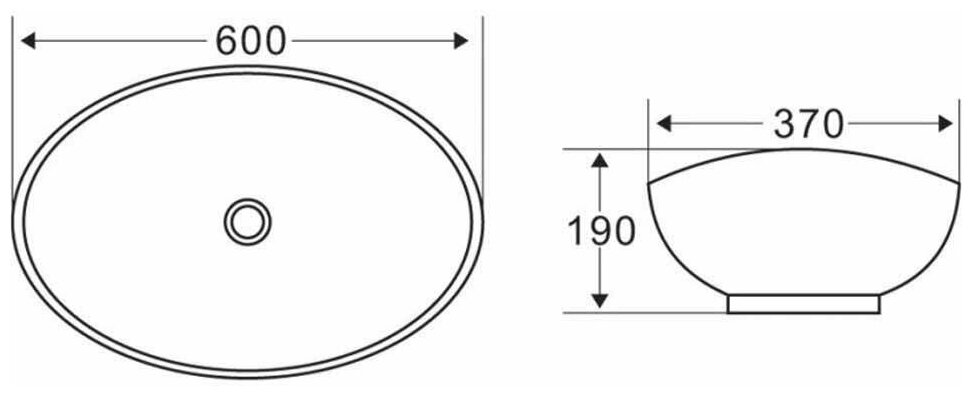 Раковина керамическая накладная овальная BELBAGNO BB1087 - фотография № 4