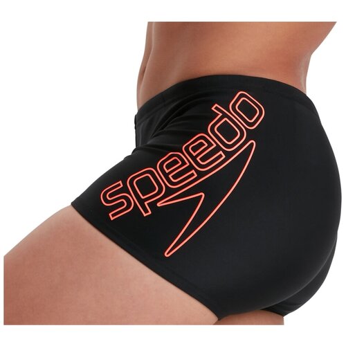 фото Плавки speedo, быстросохнущие, устойчивые к хлору, размер 9-10, красный, черный