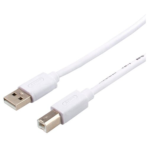 Atcom USB - USB (AT8099), 3 м, белый аксессуар atcom usb 2 0 am bm 2 ferrite 5m white at10109