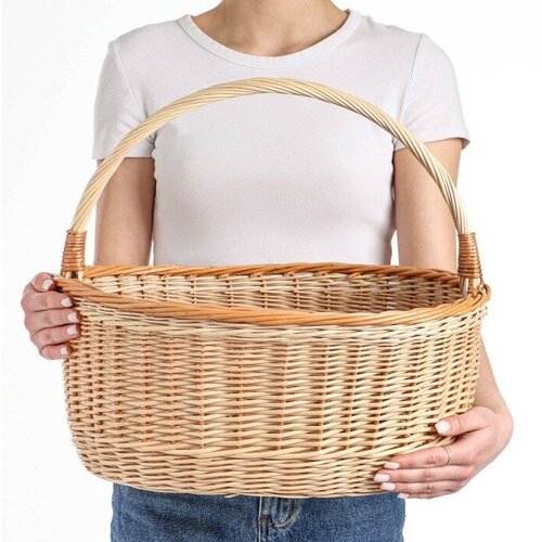 Корзина Хозяйственная дно 33х24 см верх 40х31 см высота19 см с ручкой 38 см 5913₽