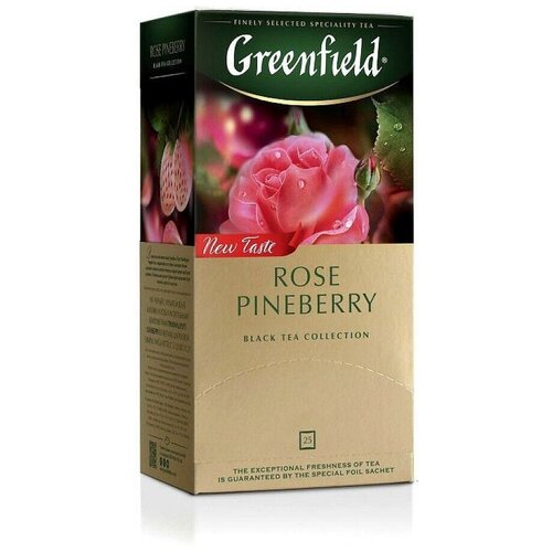 Упаковка 10 штук Чай Greenfield Роуз Пайнберри (1,5г х 25)(250 пакетиков)
