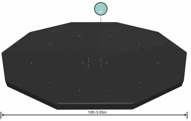 Тент для бассейнов каркасных и с надувным бортом Bestway Fast Set 305см (D305см) / Чехол для бассейна, накидка, крышка, покрывало / Bestway 58036 - фотография № 5