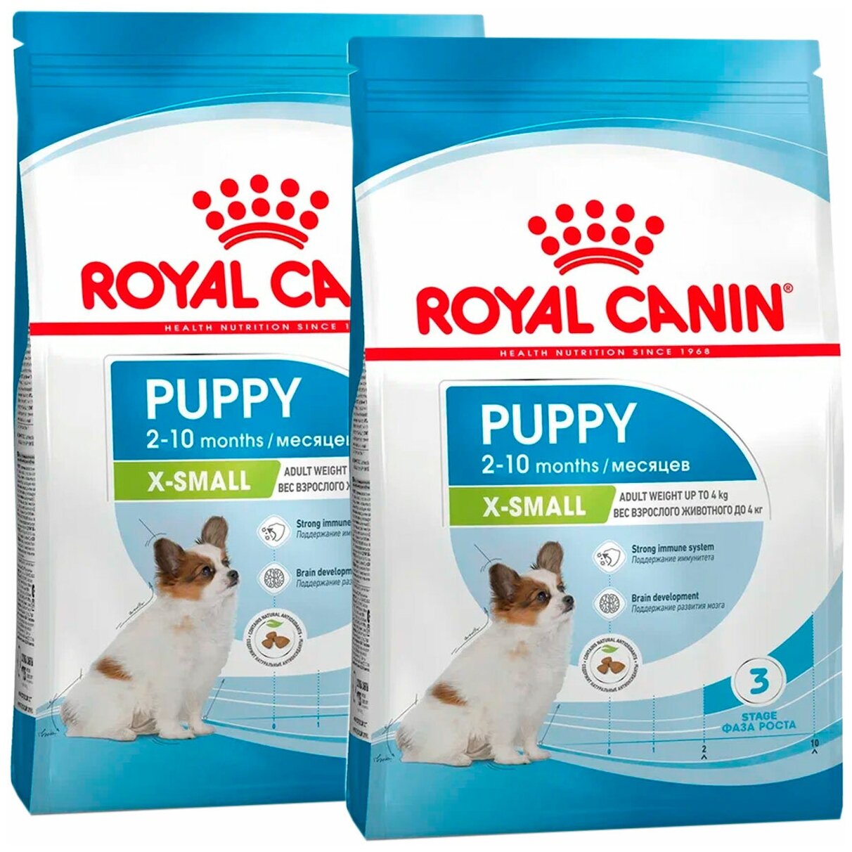 ROYAL CANIN X-SMALL PUPPY для щенков маленьких пород (1,5 + 1,5 кг)