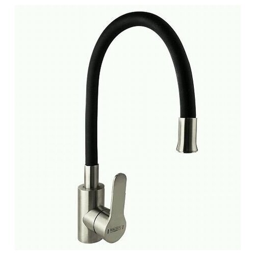 MAGNUS 9216 Смеситель кухонный, гибкий излив Черный, из нерж. стали марка 304