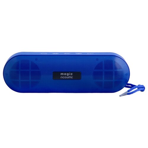 фото Колонка с bluetooth 5.0 magic acoustic sk1019be, evolution, usb, fm-радио, светодиодная подсветка, размер 209х69,8х63,8 мм, 2х5 вт, синий