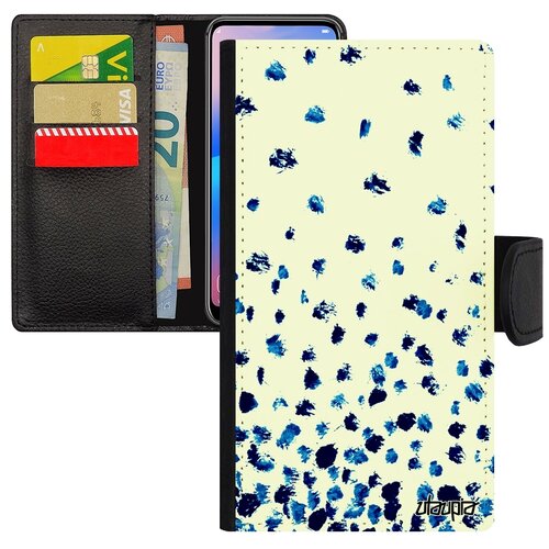 фото Чехол книжка на смартфон iphone se 2020, "снег" кружочки лепестки utaupia