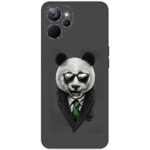 Силиконовый чехол на Realme 10T 5G / Реалми 10Т 5G Деловая панда силиконовый чехол на realme 10t 5g реалми 10т 5g красная панда в полный рост прозрачный