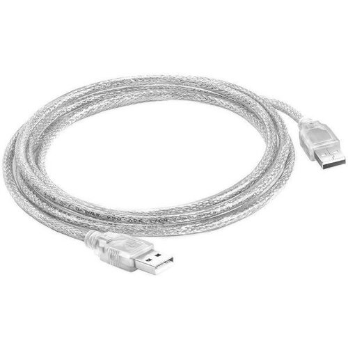 Greenconnect Кабель 1.8m USB 2.0, AM/AM, прозрачный, 28/28 AWG, экран, армированный, морозостойкий, GCR-UM3M-BB2S-1.8m