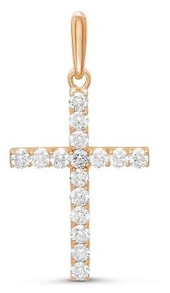 Крестик Бриллианты Костромы, белое золото, 585 проба, бриллиант