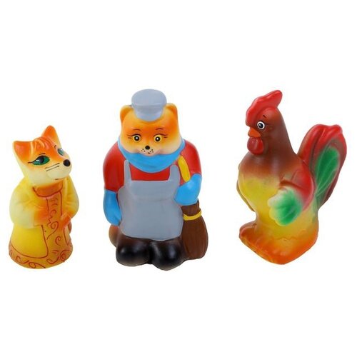 Игрушки для купания ПФК Игрушки Кот, лиса и петух (СИ-354)