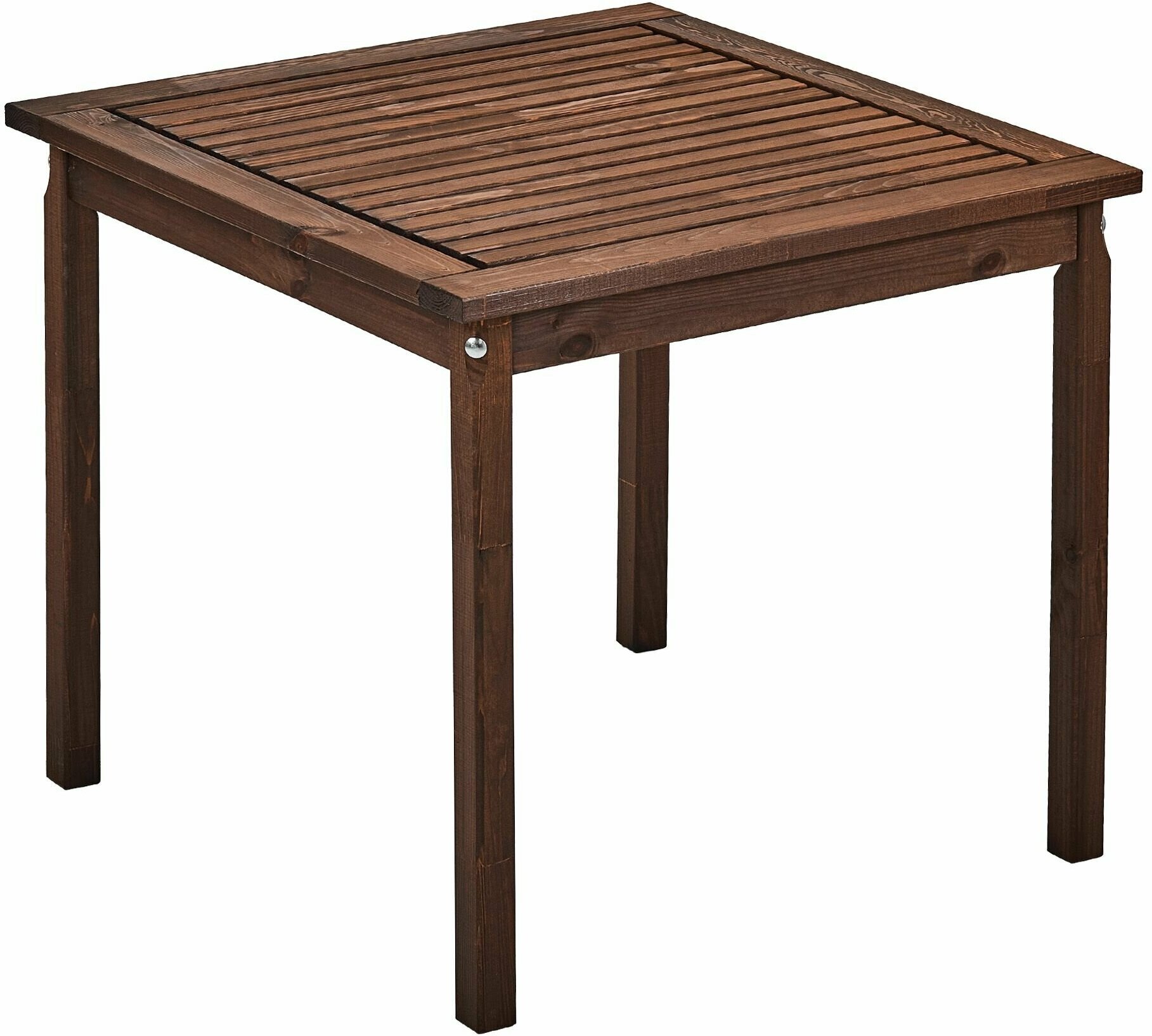 Стол деревянный для сада и дачи, квадратный, 80*80см, хольмен - фотография № 5