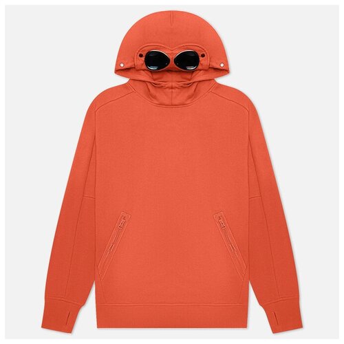 Мужская толстовка C.P. Company Goggle Hoodie Diagonal Raised Fleece оранжевый, Размер XL