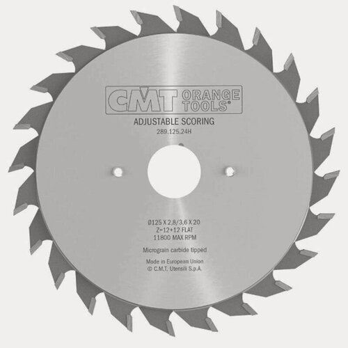 Изображение товара Подрезной регулируемый диск 125x20x2,8-3,6/ 12 FLAT Z12+12 CMT