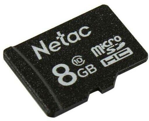 Карта памяти microSDHC Netac 8GB P500 Standart NT02P500STN-008G-S, 1шт.