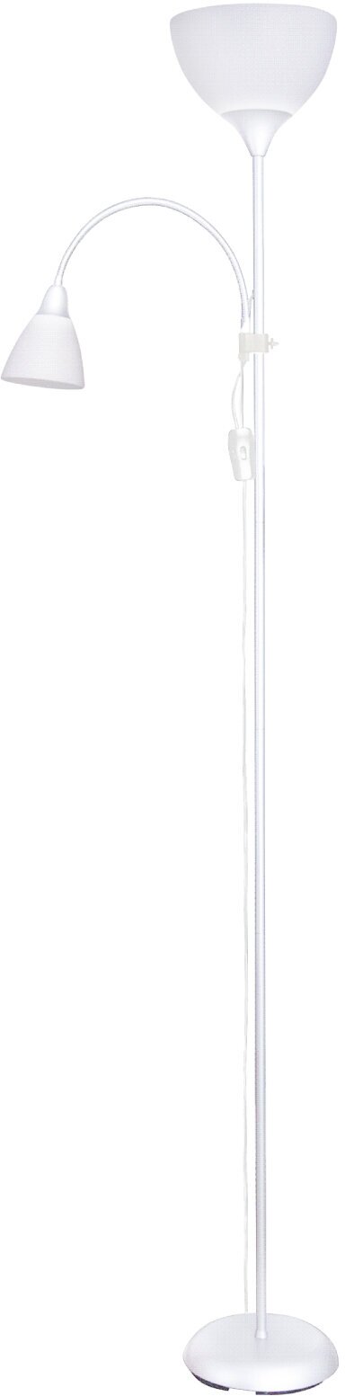 Светильник напольный HT-759W, ARTSTYLE, белый, с 2 плафонами, металл, E27/Е14